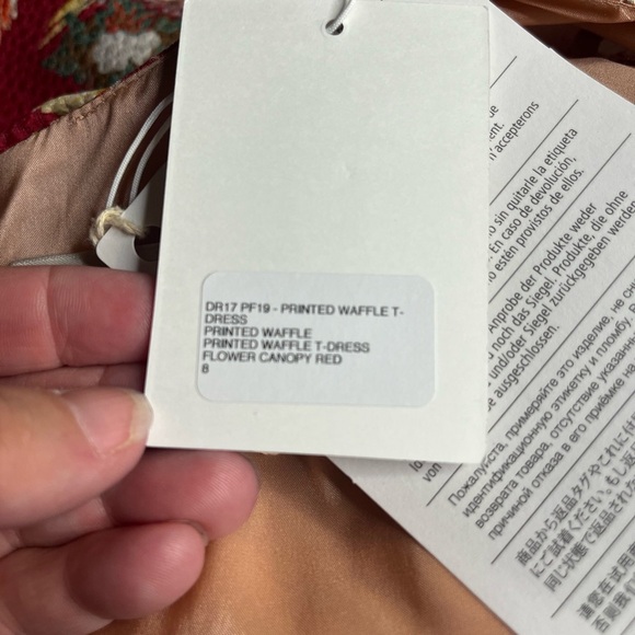 NWT Peter Pilotto- Fuchsia Printed Waffle T-Dress. Size US 4 - Picture 8 of 12